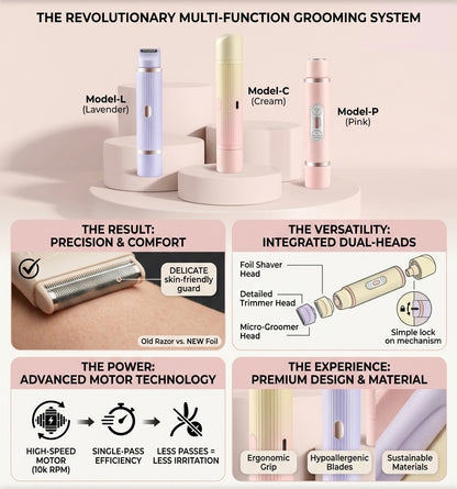 Double-headed Electric Shaver Women's Body Hair Removal Device