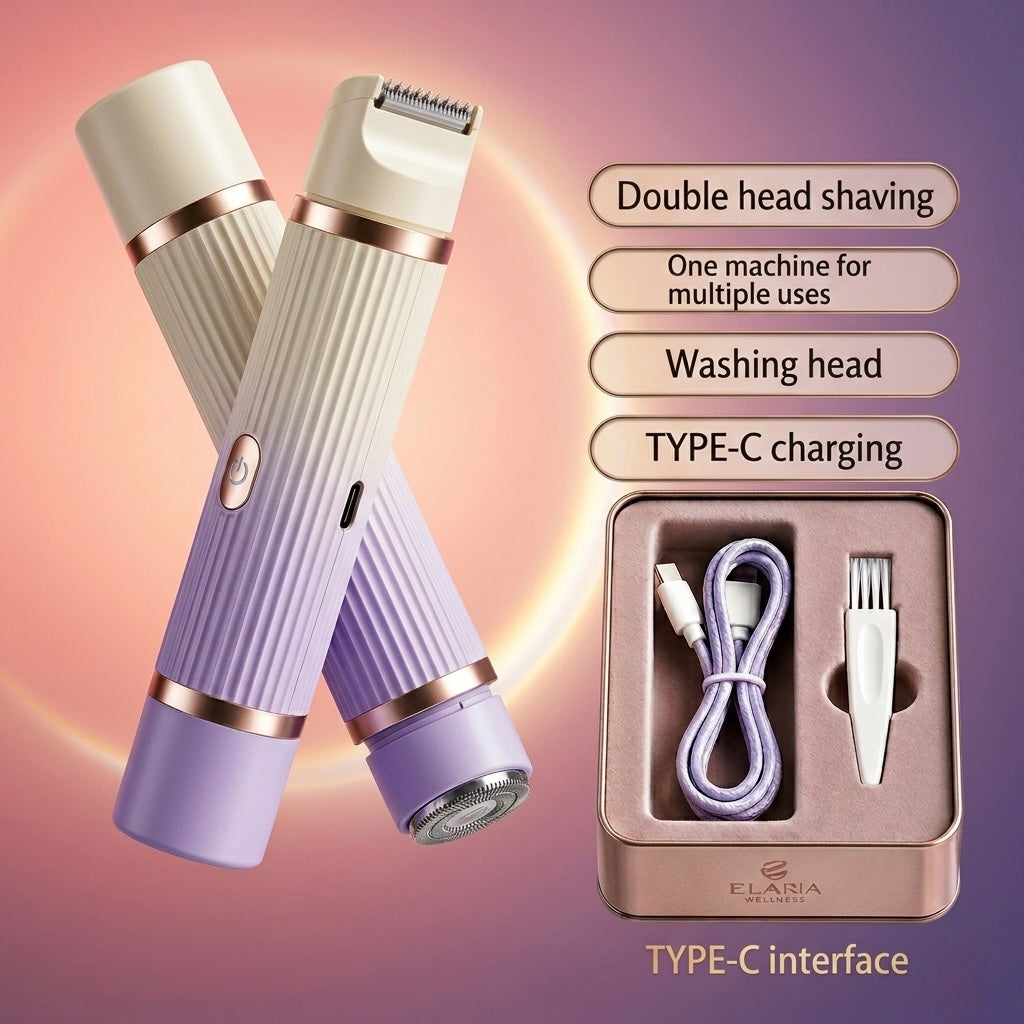 Double-headed Electric Shaver Women's Body Hair Removal Device